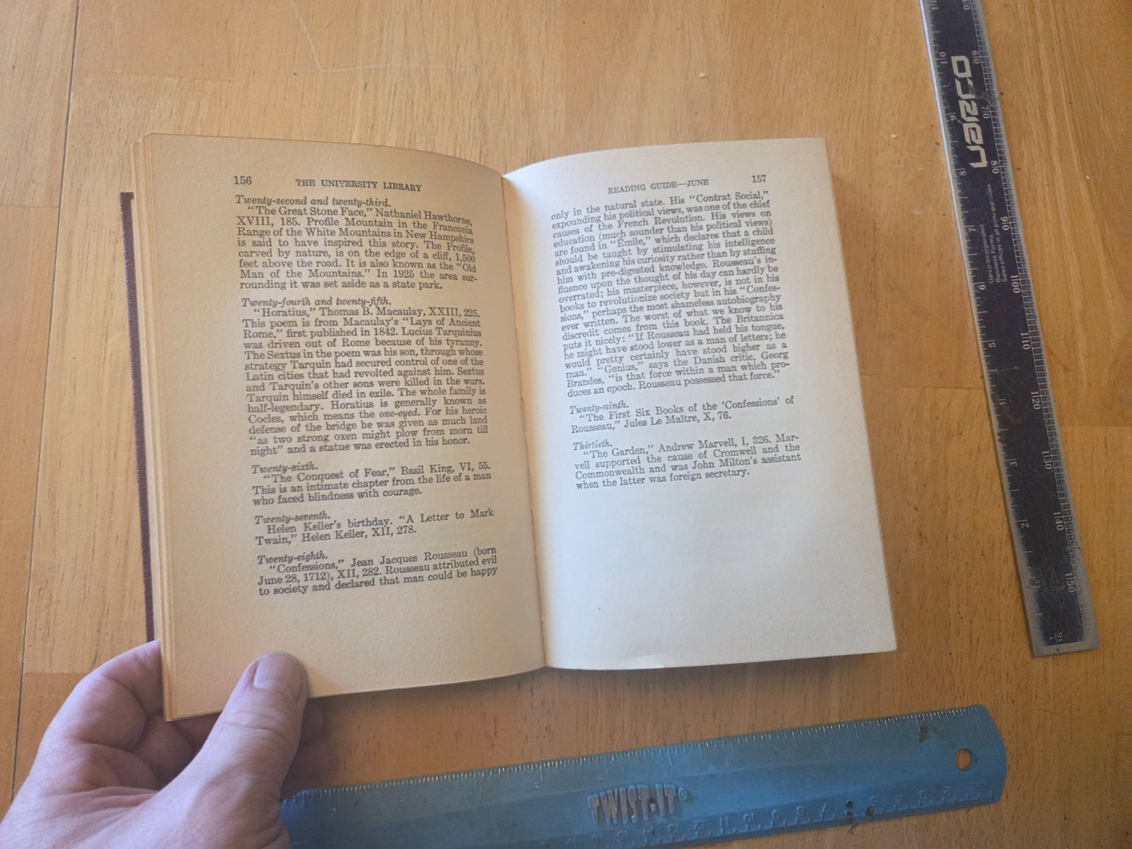 The University Library – Reading Guide – John Huston Finlay – 1936 Doubleday Har
