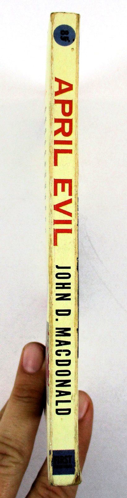 1st EDITION „April Evil“ John D. Macdonald 1956 Mass Market PB Dell Vintage Pulp