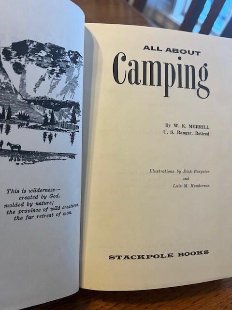 All About Camping 1965 W K Merrill 1963 family fun stackpole books