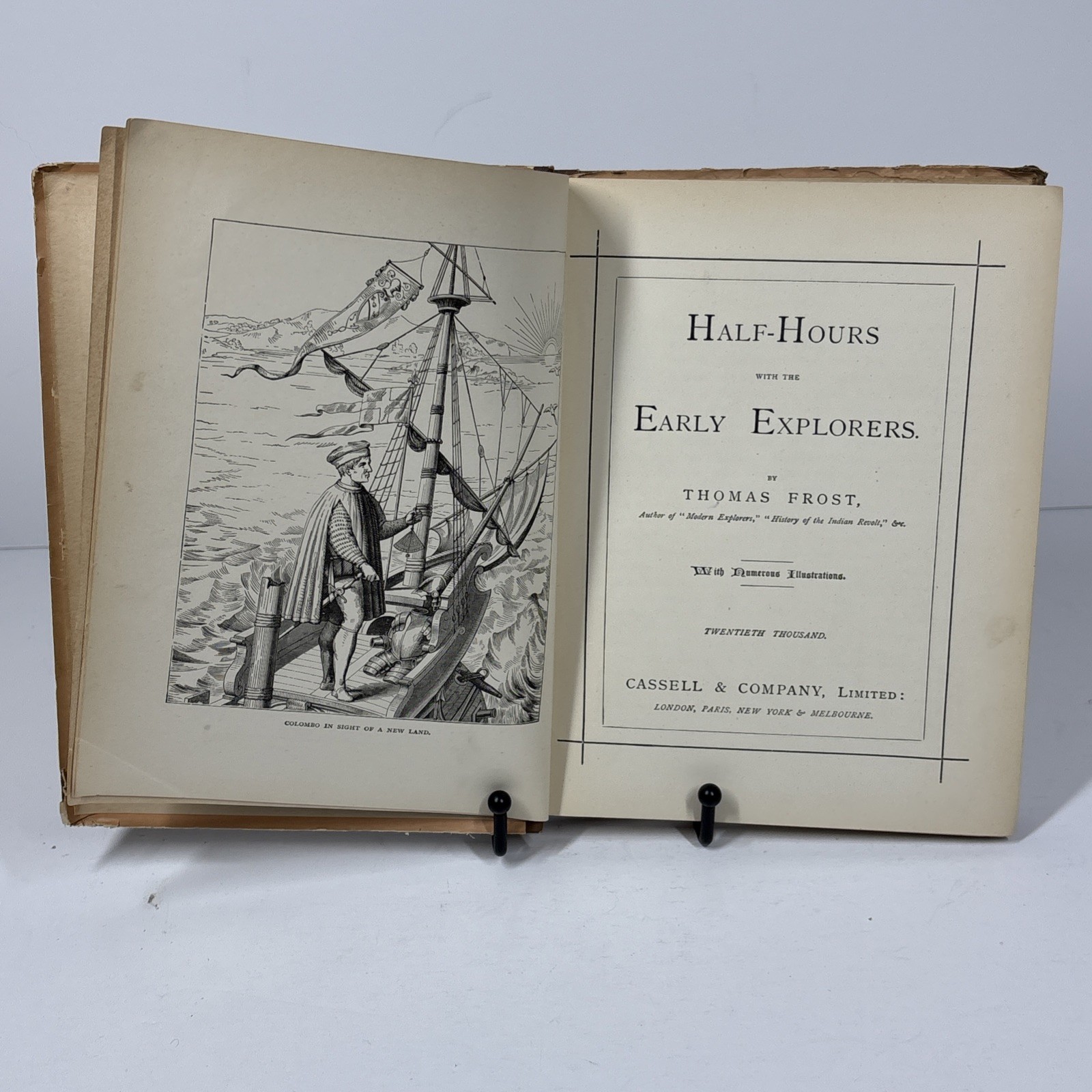 Half Hours with the Early Explorers by Thomas Frost c1887 hardback