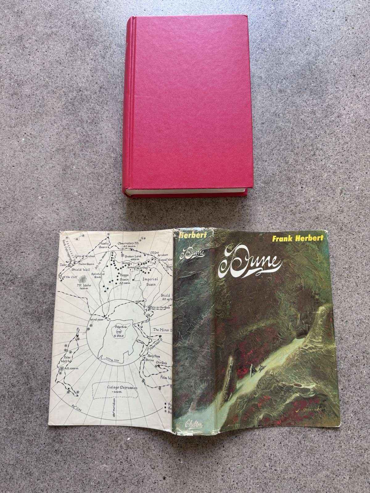 Dune by Frank Herbert 1965 Book Club Edition w/ Map Dust Jacket, Chilton