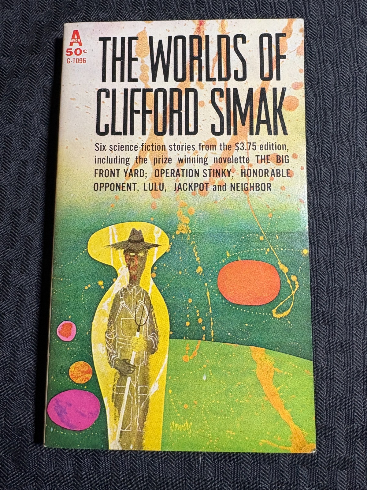 1960 THE WORLDS OF CLIFFORD SIMAK Clifford D. Simak FN+ 6.5 Avon G1096 Paperback