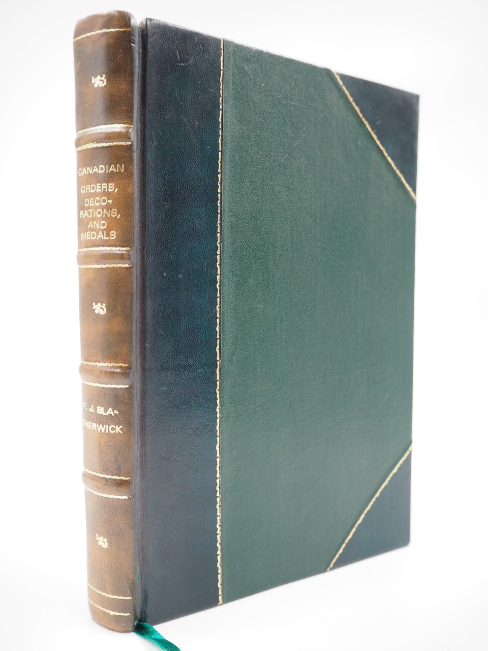 F. J. Blatherwick, Canadian Orders Decorations and Medals 1994 Unitrade, leather