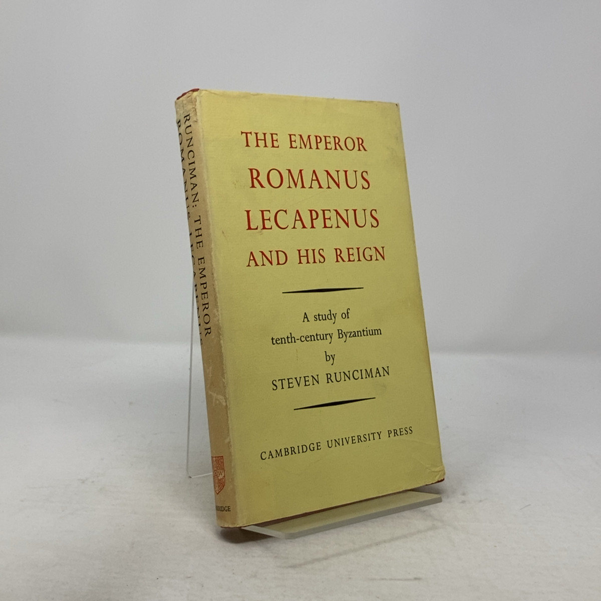 The Emperor Romanus Lecapenus and His Reign by Steven Runciman HC First Edition