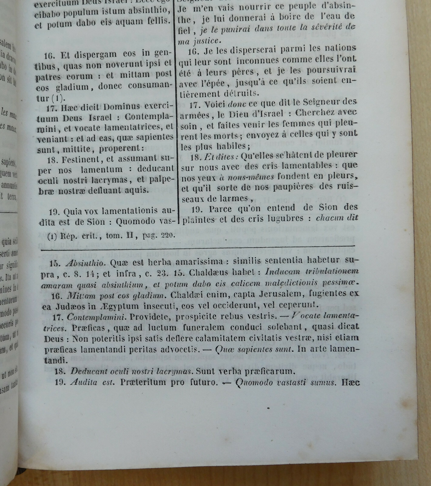 French Bible 1835 Sainte Bible et commentaires de Menochius tome 7-8 in one book