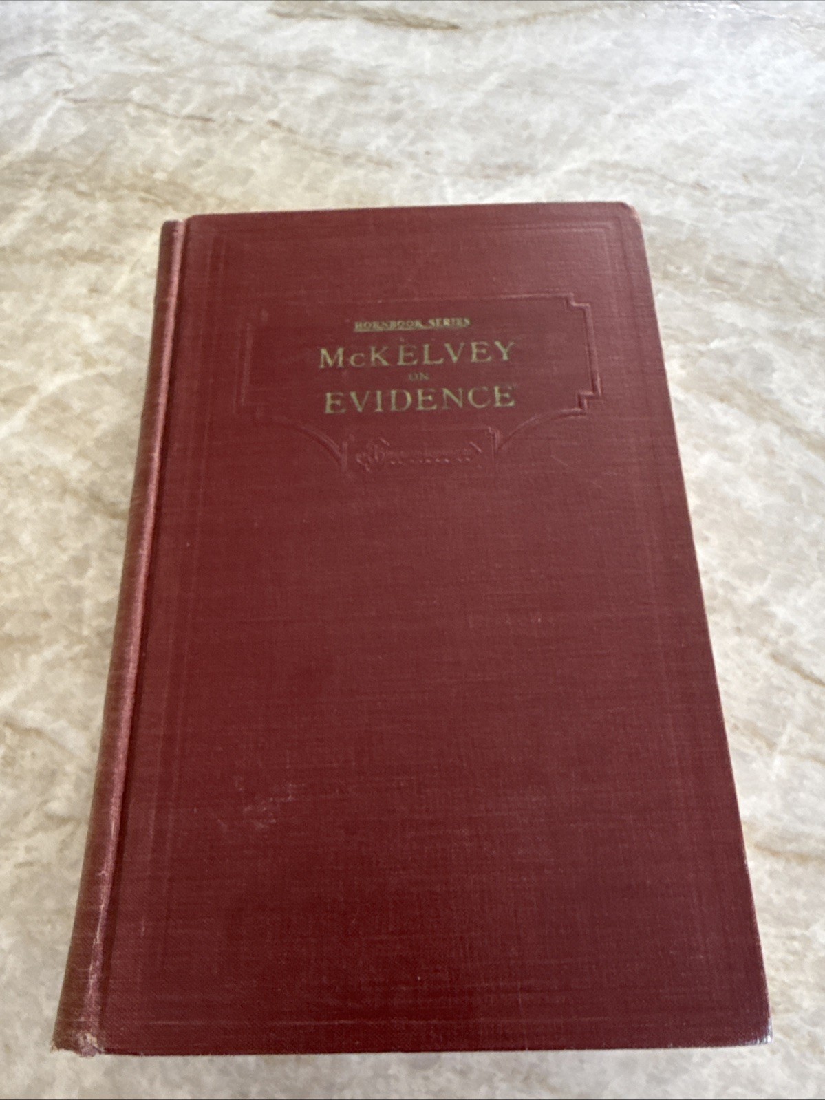 Rare Hornbook Series McKelvey On Evidence Law School Textbook 1932 4th edition