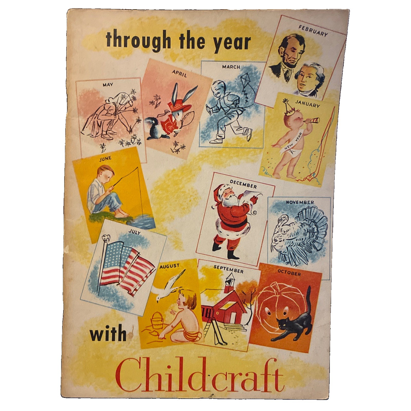 Through the Year with Childcraft Vintage 1949 Companion Volume Field Enterprises