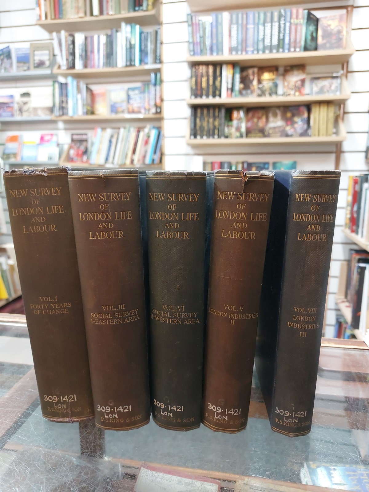 New Survey Of Life And Labour Booth 1930 5 Volumes Ex Library