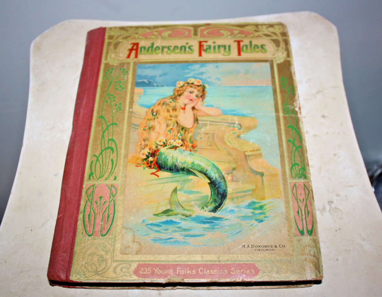 Early Rare Antique Andersen Fairy Tales By Hans Christian Andersen Gold Mermaid
