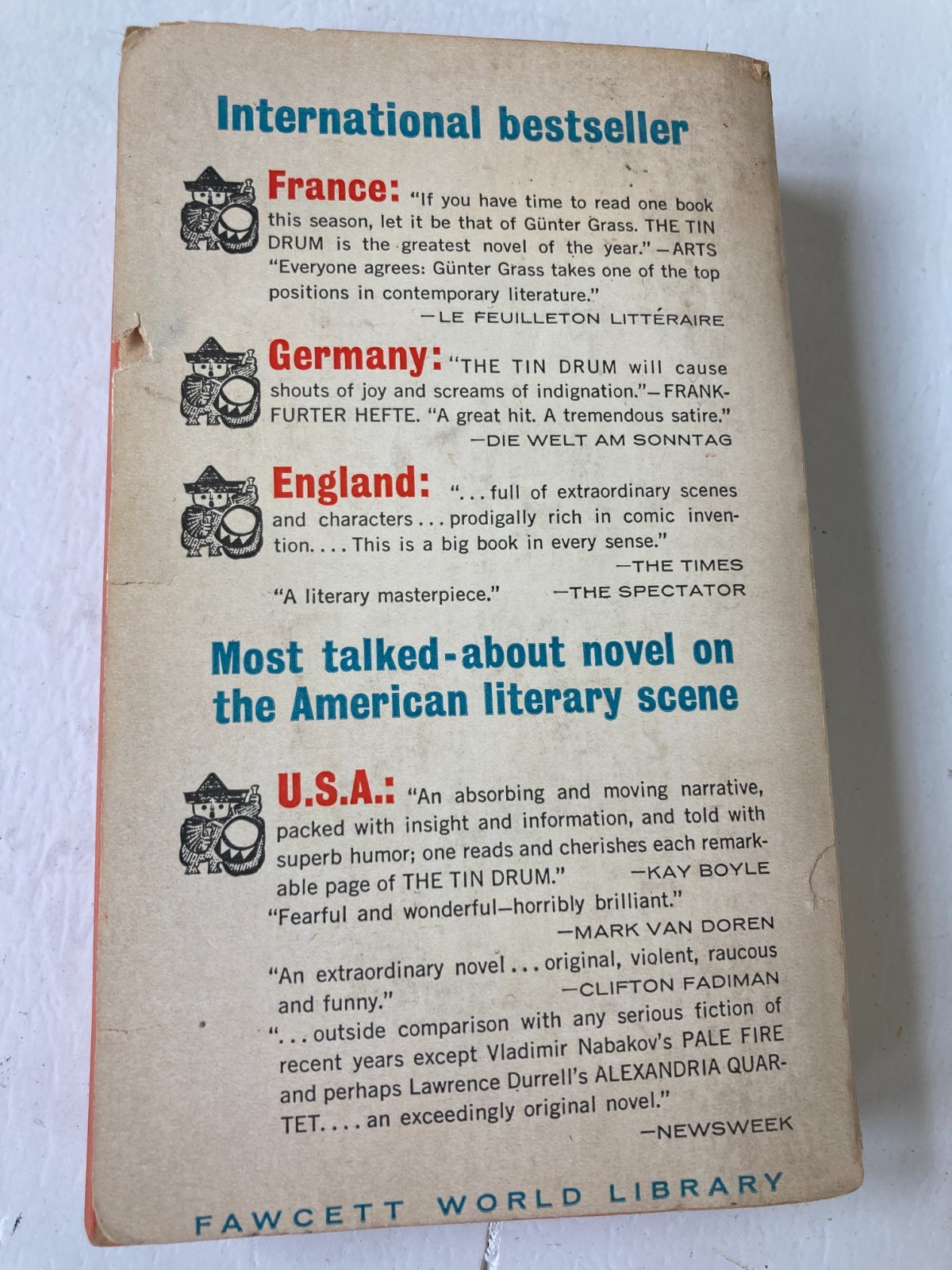 The Tin Drum by Gunter Grass 1964 Crest Paperback