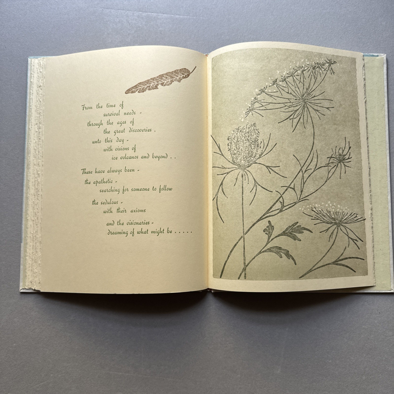 Signed 1st Ed Abysmal-Acumen Thoughts & Block Prints Gwen Frostic 1991 HC