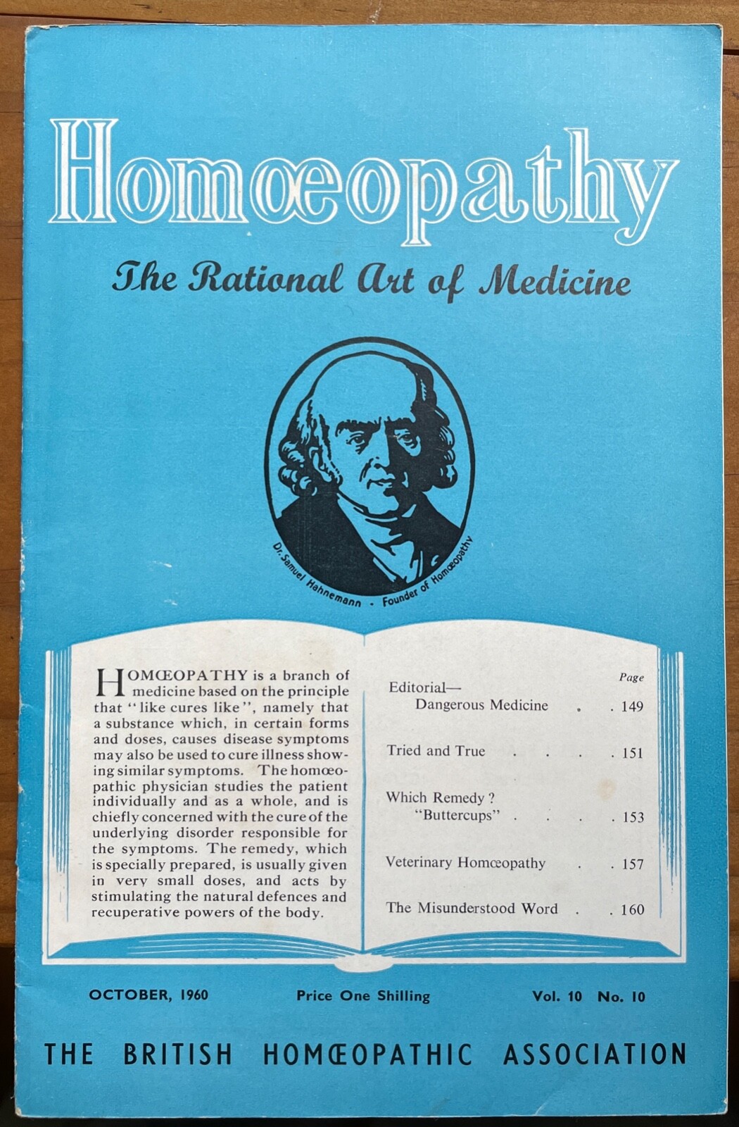 HOMOEOPATHY: BRITISH HOMOEOPATHIC ASSN – ALTERNATIVE NATURAL MEDICINE, Oct 1960