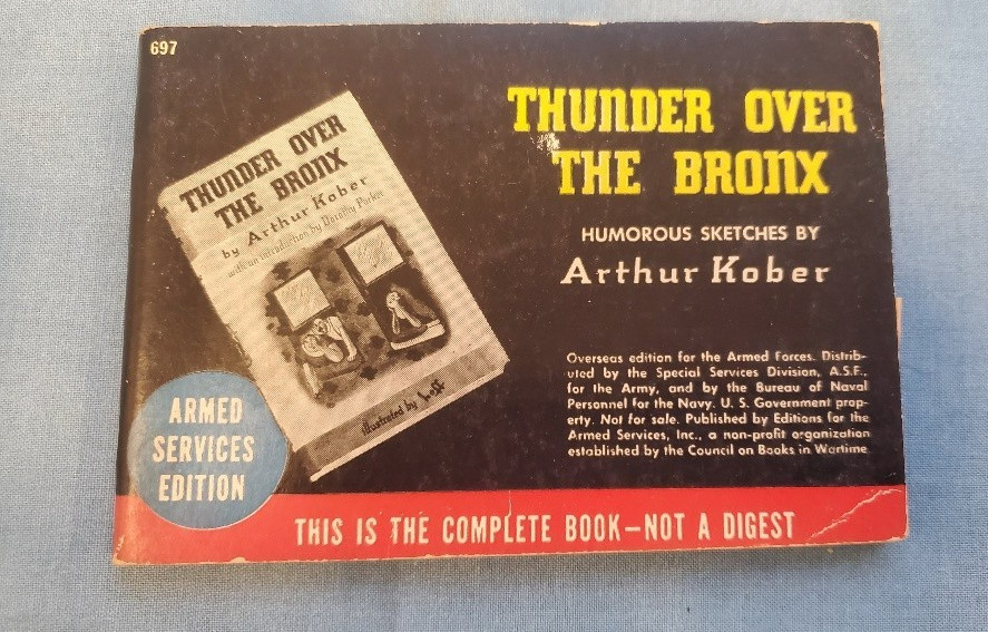 Armed Services Edition Thunder Over The Bronx 697 Kober Very Good