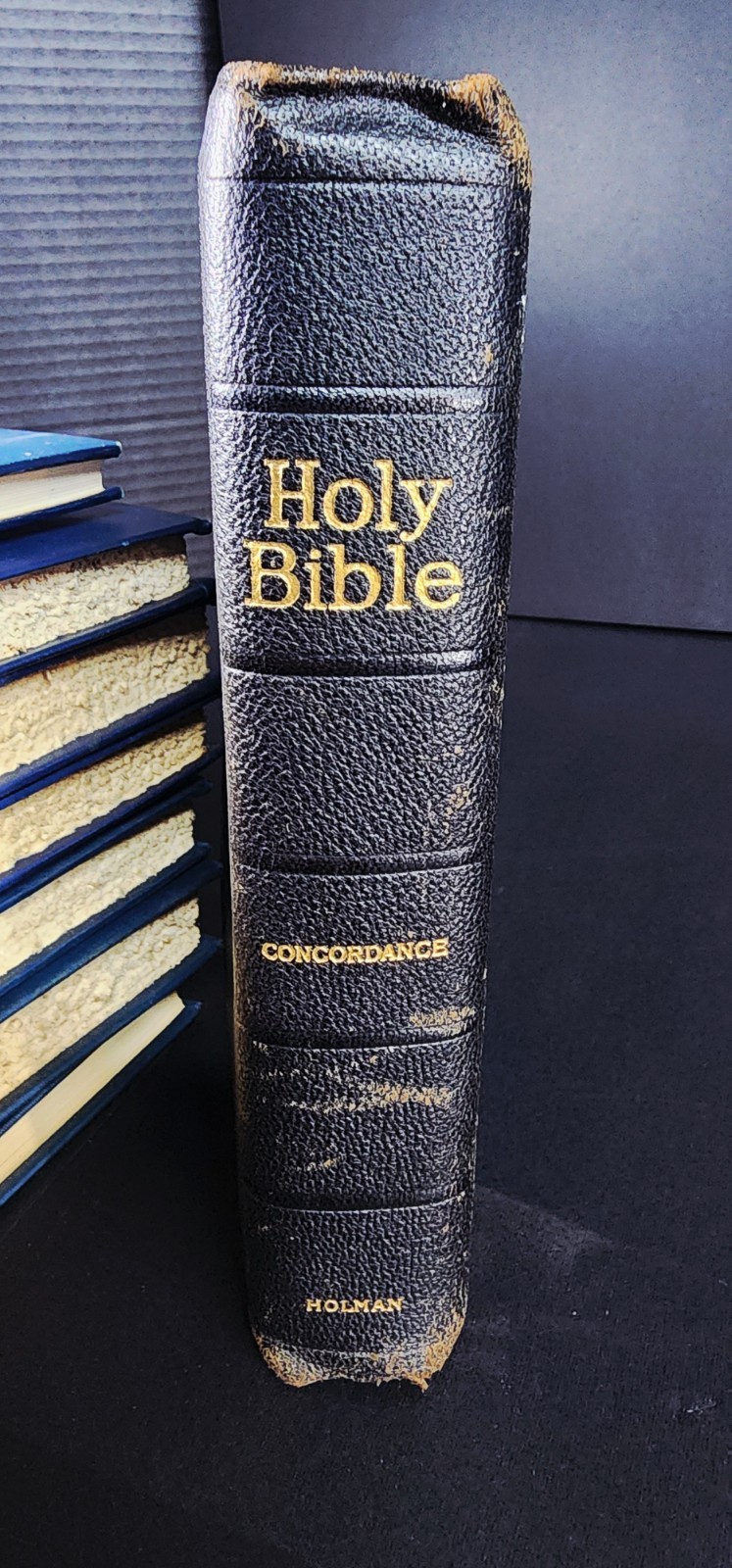 A.J. Holman 1942 BIBLE Leather Simplified Pronouncing KJV Verse Reference Jewel