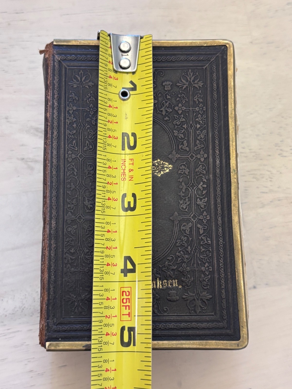 Antique 1887 Norwegian Danish Lutheran Landstads Salmebog Hymnal Brass Clasp