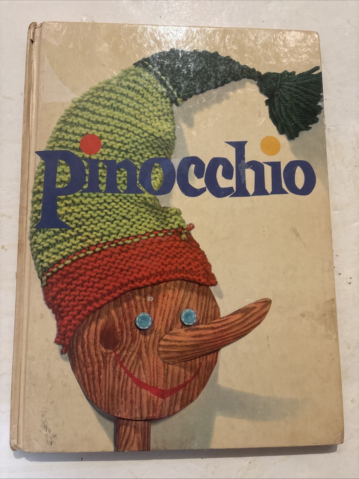 Antique Pinocchio Non-Disney Rare Lrg. Hardcover Lithograph Book 1946