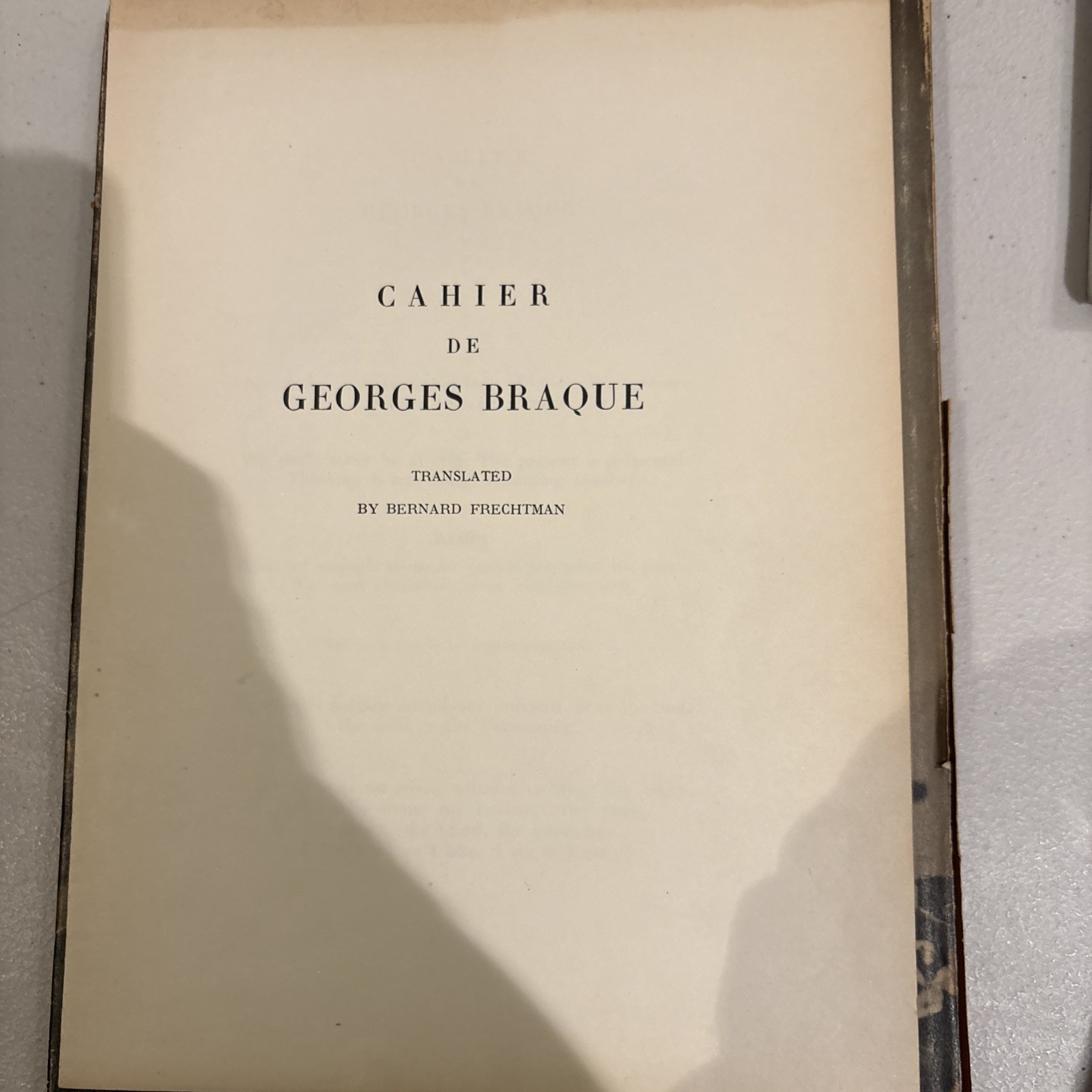 Braque, Georges – Cahier de Georges Braque 1917-1947 RARE! France