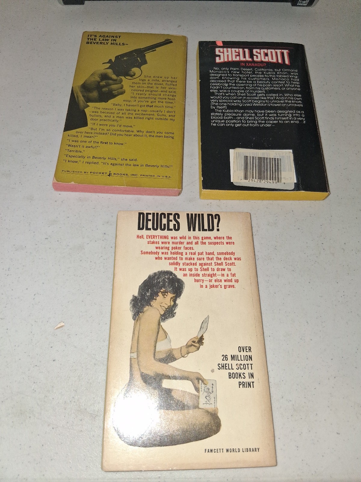 Richard Prather Detective Shell Scott Paperback Book Lot of 3 Gold Medal Pocket
