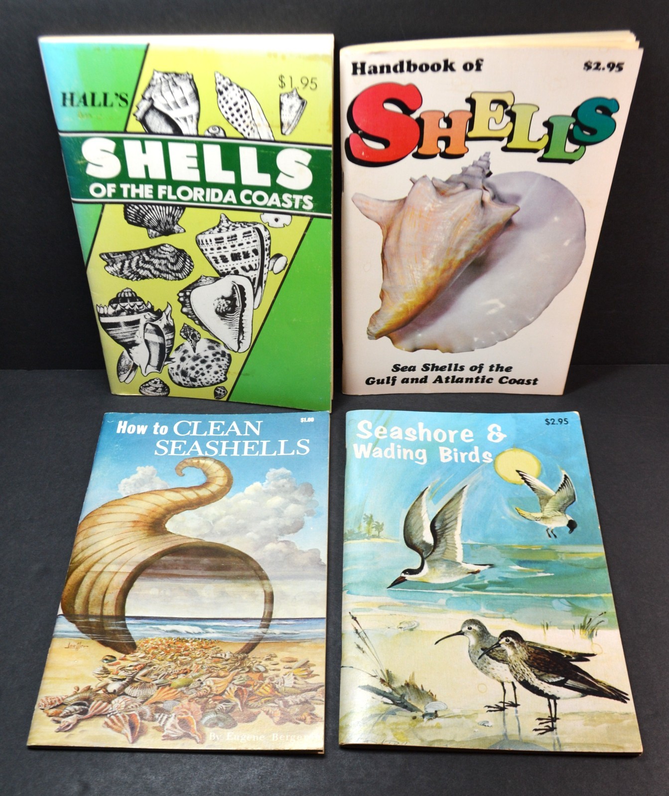 LOT of 4 VINTAGE Great Outdoors Publishing Booklets on Shells & Seashore Birds
