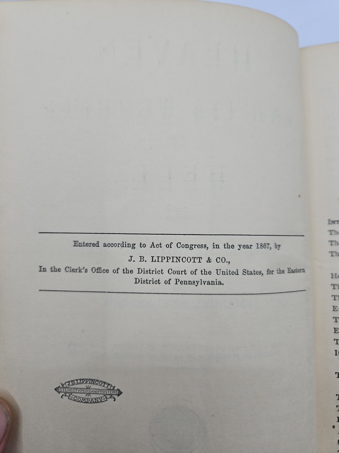 Emanuel SWEDENBORG / Heaven & Its Wonders and Hell From Things Heard & Seen 1889