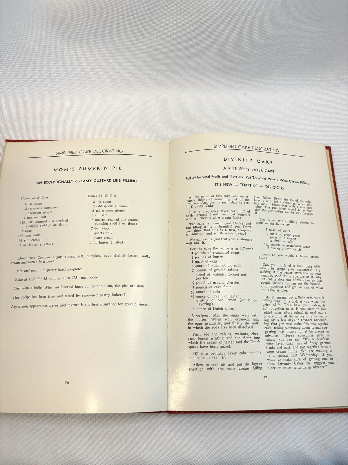 Ateco Simplified Cake Decorating Book 9th edition Vintage Baking