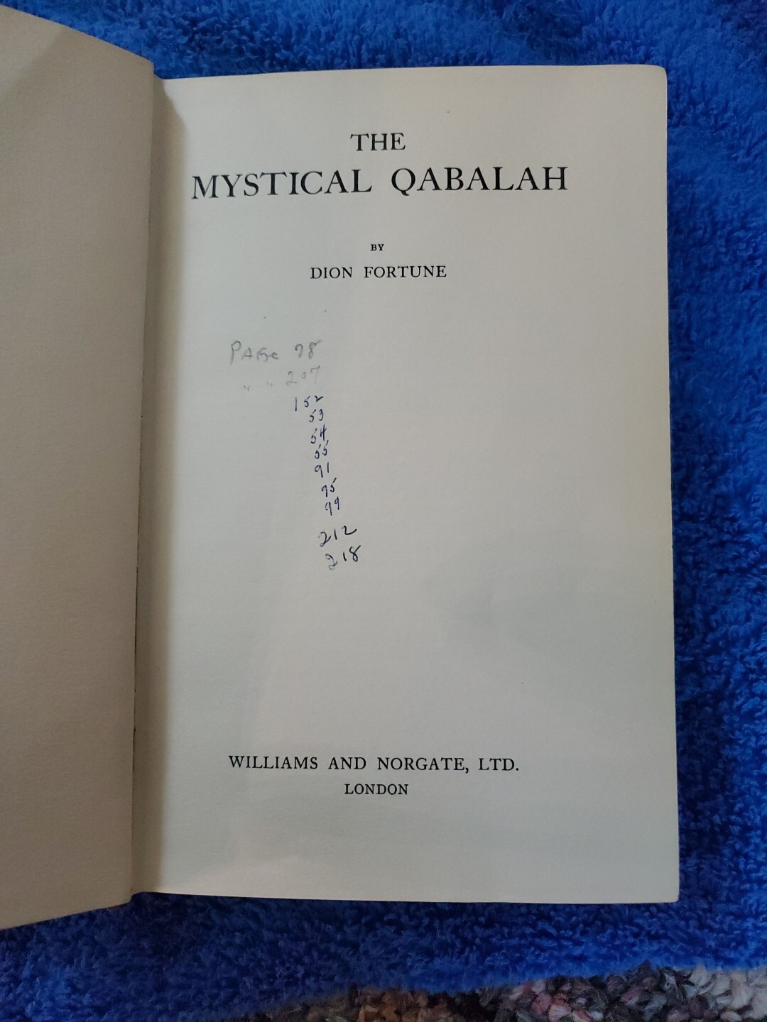 1935 First Edition The Mystical Qabalah Dion Fortune William & Norgate LTD.
