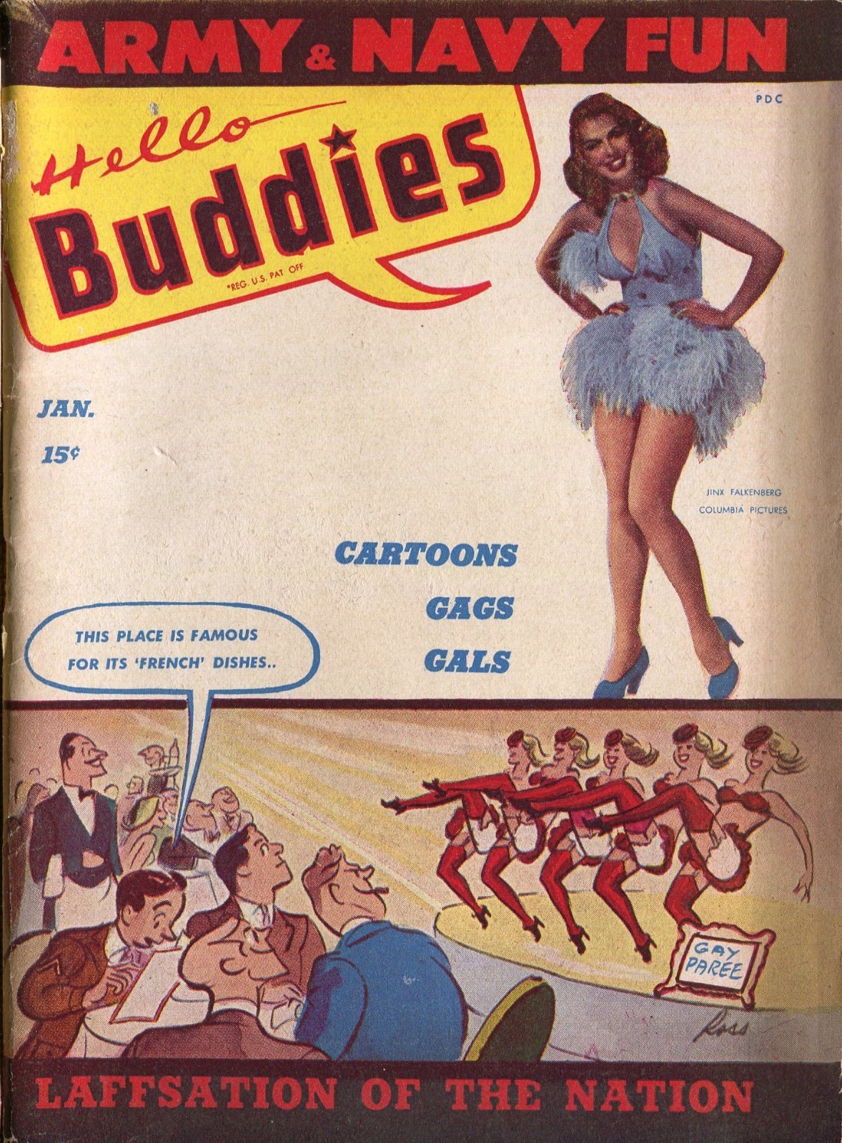 Hello Buddies Army & Navy – Sexy Pin-Up Comics Magazine – 13 old Issues on USB