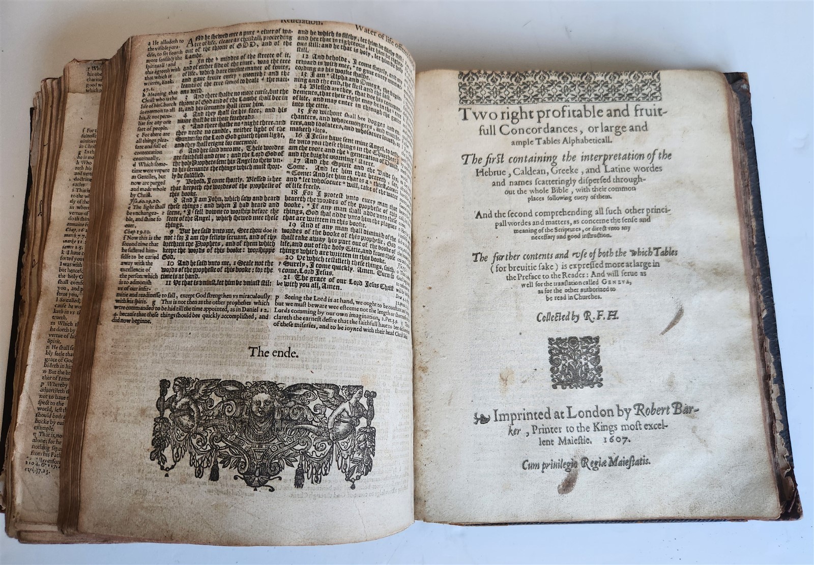 1607 BIBLE in ENGLISH antique GENEVA OLD & NEW TESTAMENT by Robert Barker