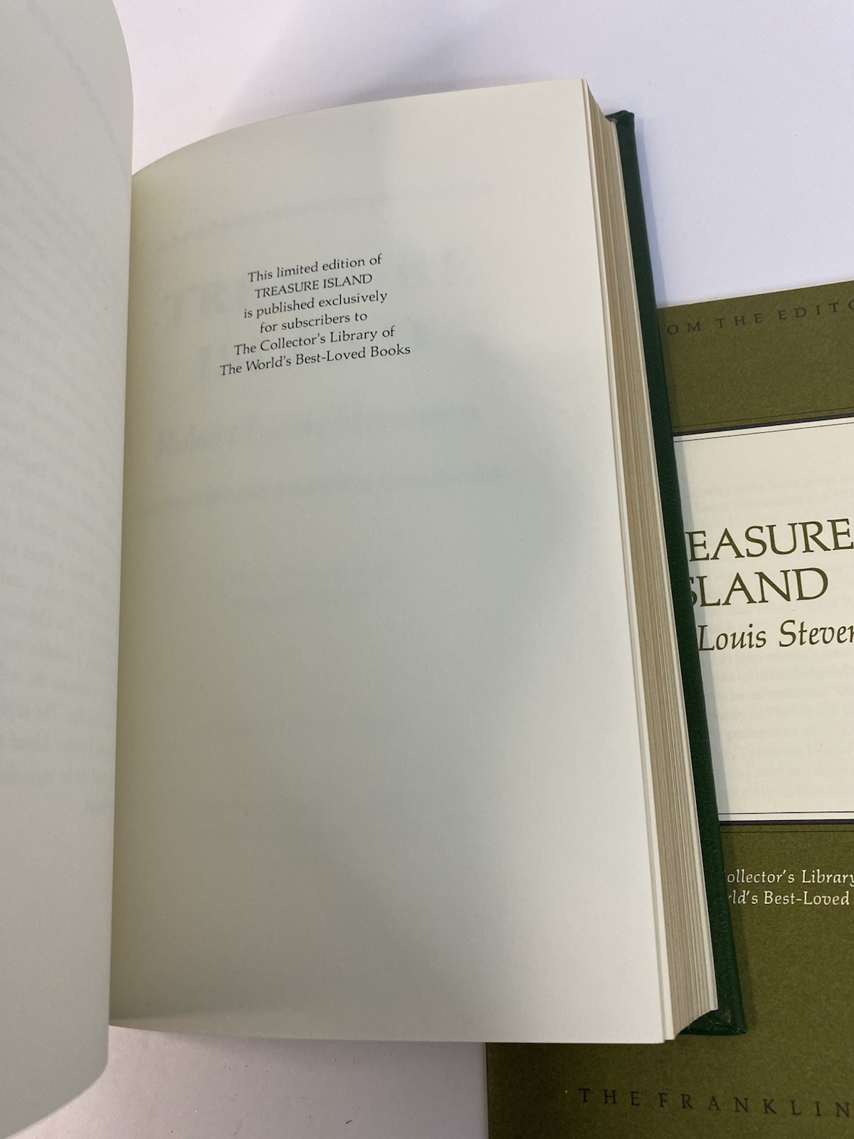 Franklin Library Treasure Island Robert Louis Stevenson Best-Loved Books