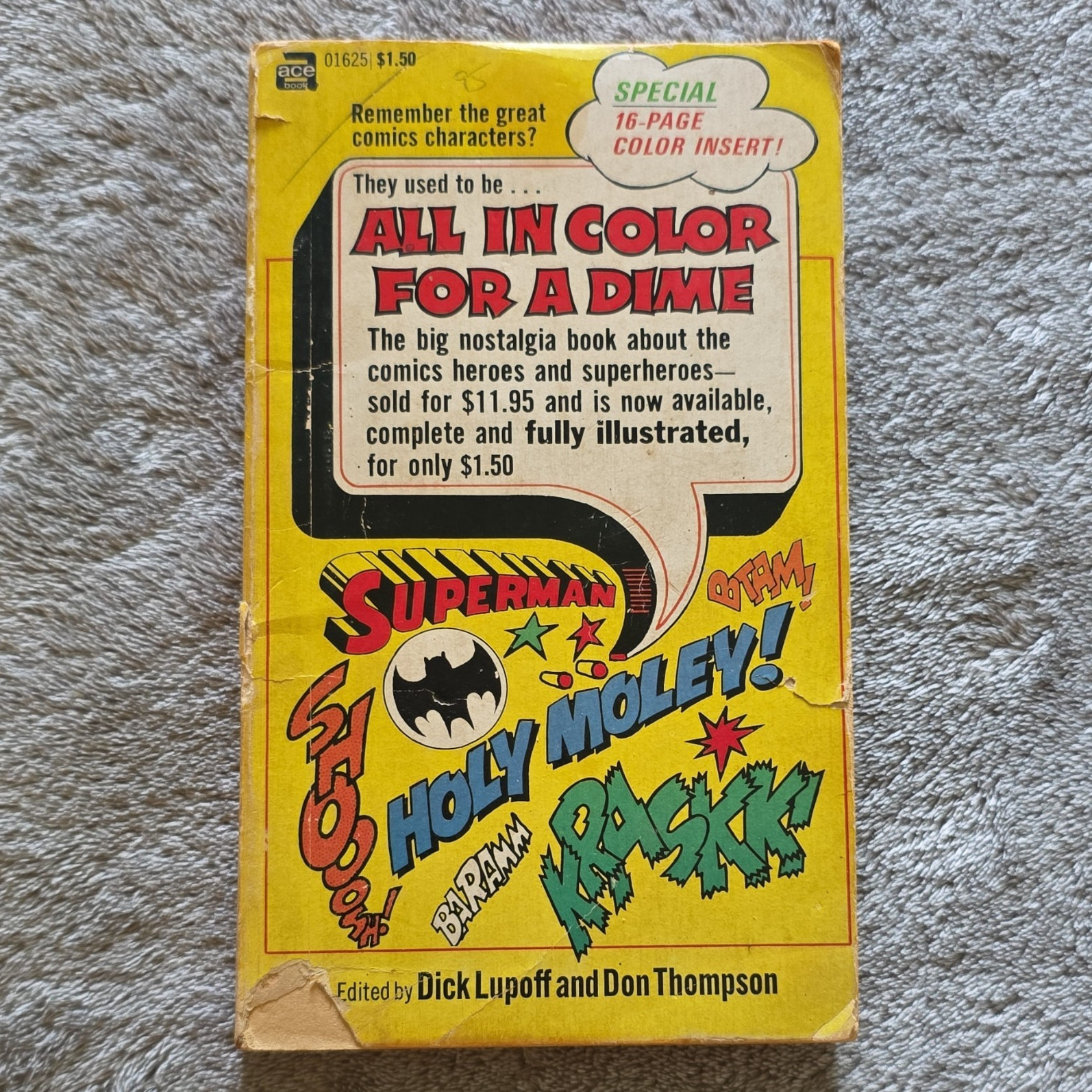 Ace Books All In Color For A Dime Lupoff Thompson 1970 Paperback Superman Batman