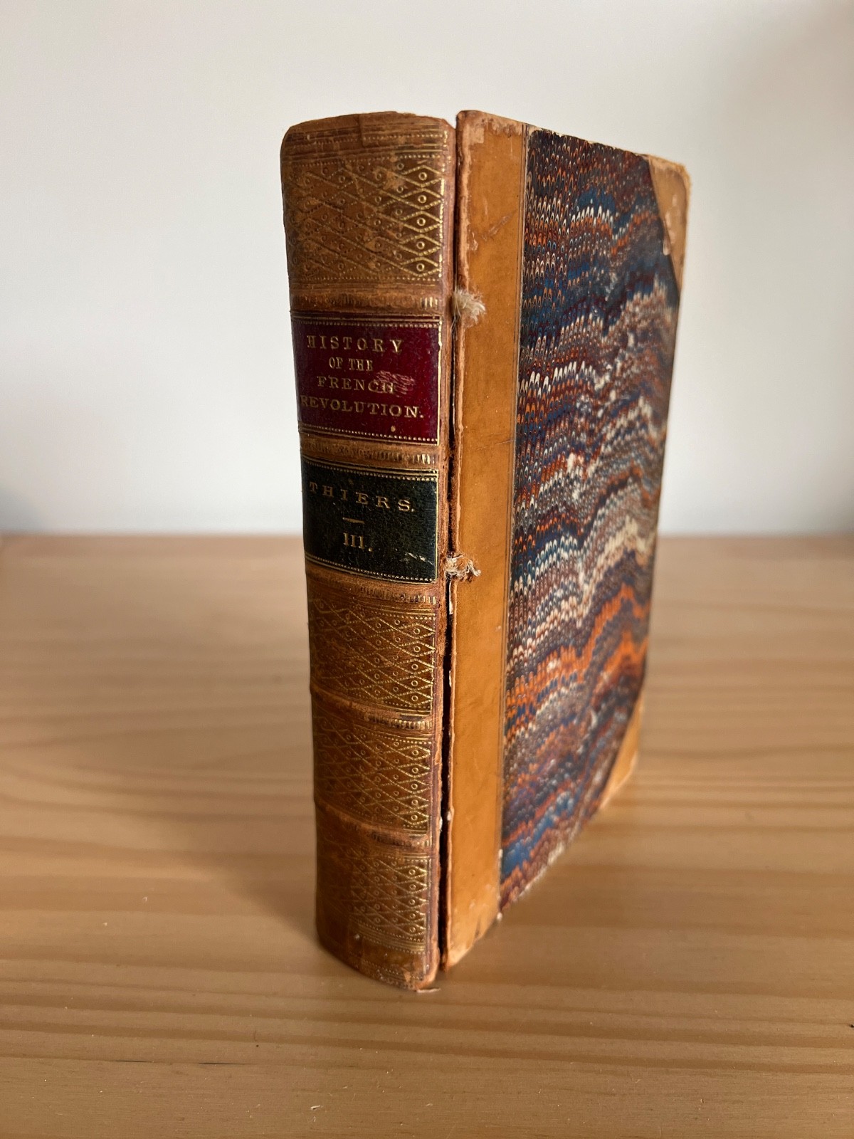 1854 History of the French Revolution Vol III M A Thiers Richard Bentley Half Le