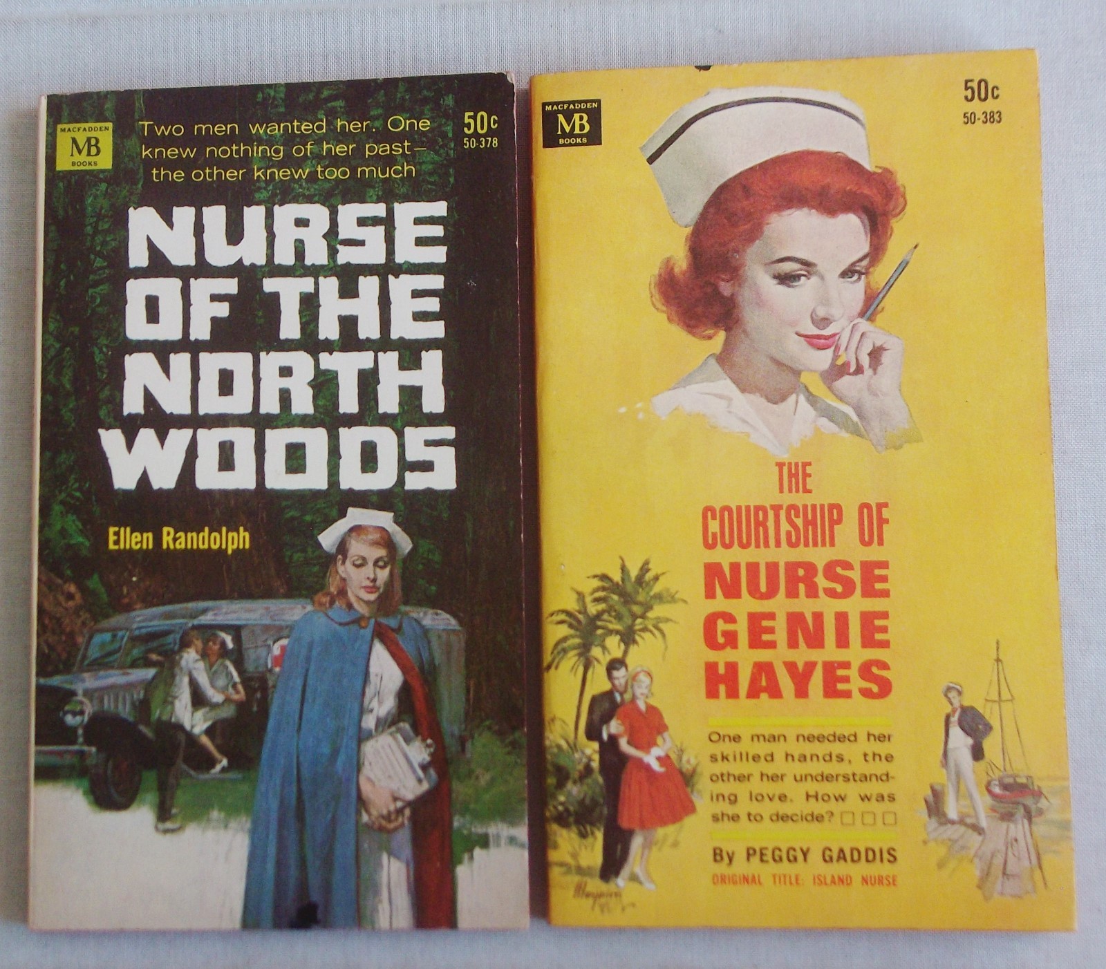 NURSE OF THE NORTH WOODS / THE COURTSHIP OF NURSE GENIE HAYES MacFadden 1960s