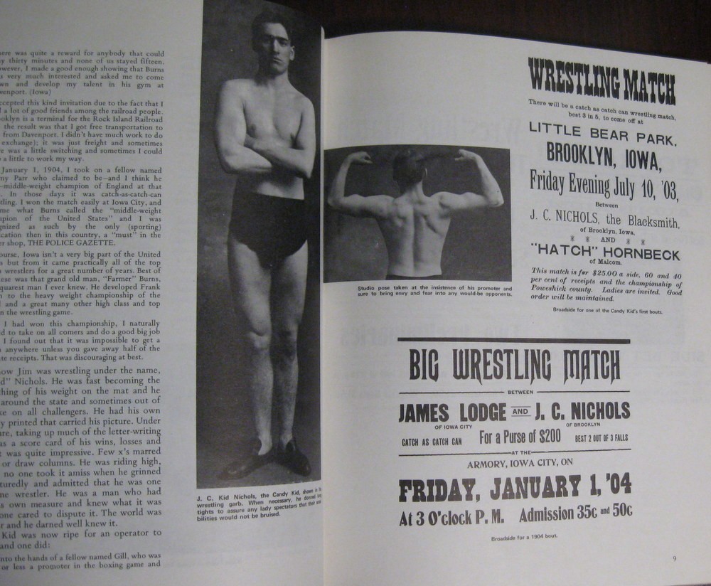 The Candy Kid James Calvin “Kid” Nichols 1883-1962 Cody Wyoming Wrestler Signed