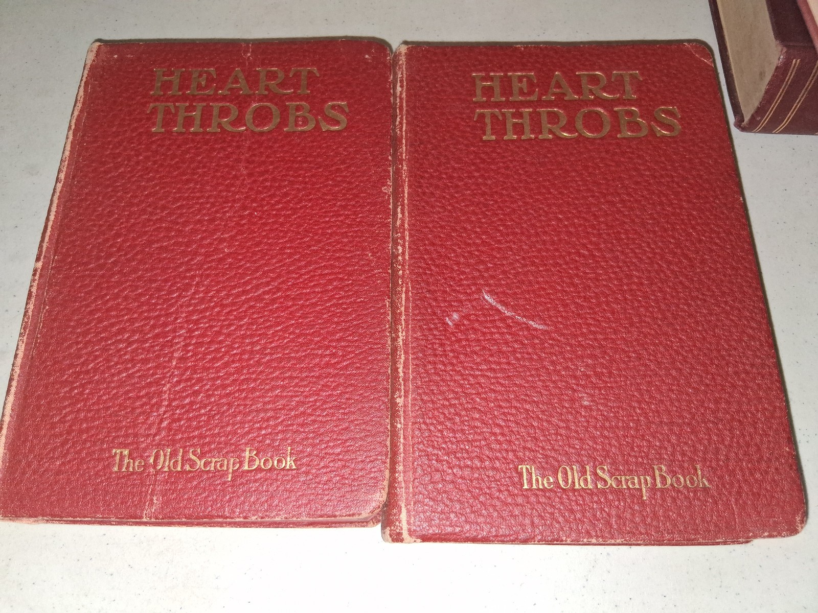 Antique Books Heart Throbs The Old Scrap Book Vol 1 & 2 1905