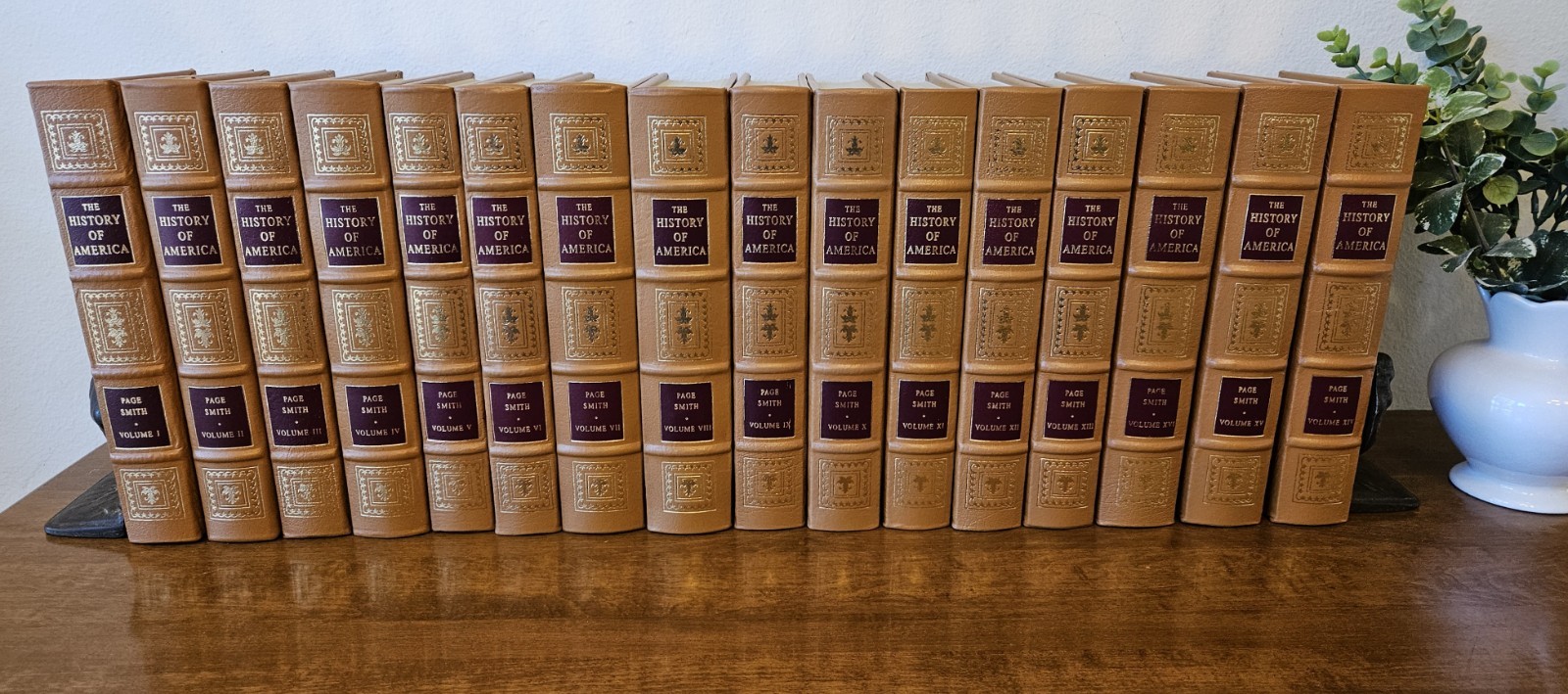 LOT Easton Press History of America Page Smith 16 Volumes Complete & FINE!