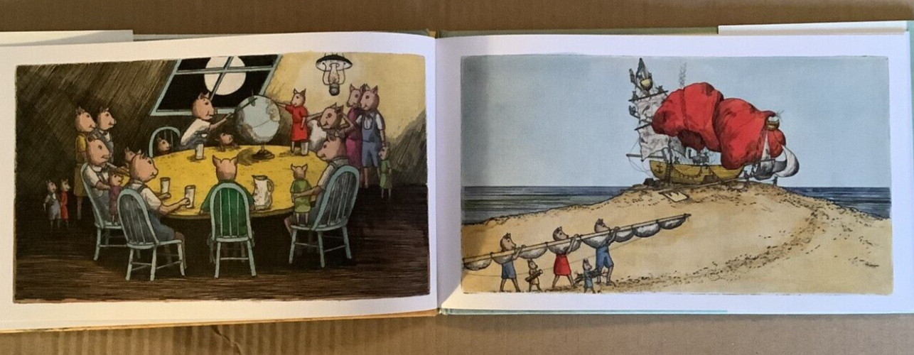 VG 2011 Wordless Hardcover DJ Early Edition Ice featuring Pig Art Arthur Geisert