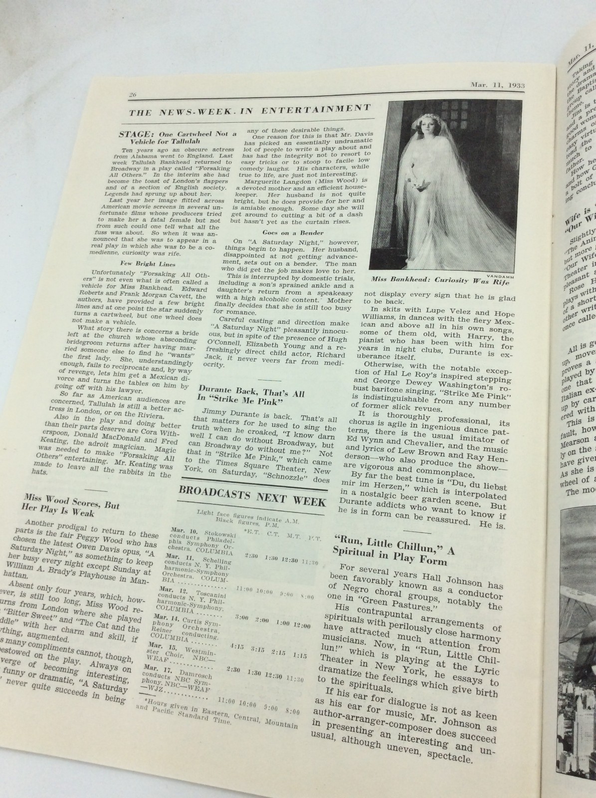 NEWS-WEEK: March 11, 1933 — ORIGINAL EDITION – NOT A REPRINT