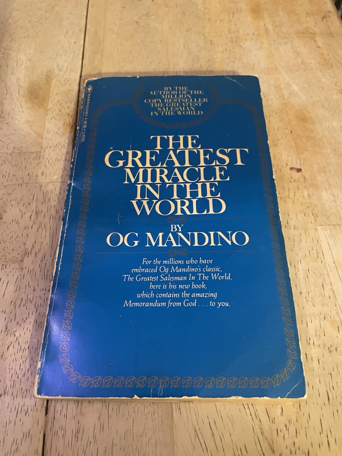 The Greatest Miracle in the World by Og Mandino VTG PB 1978 6th Printing