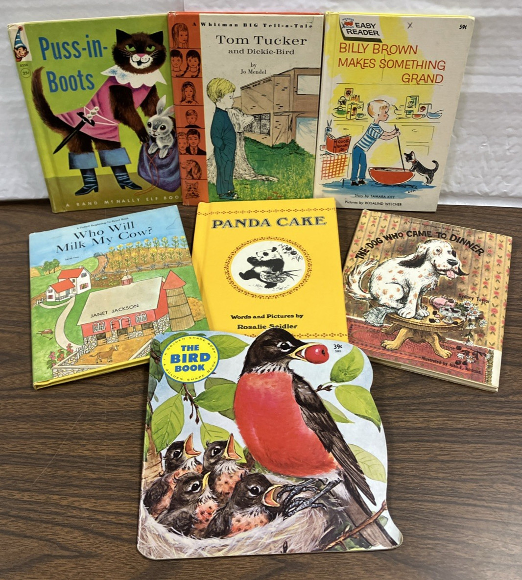 LOT Cow & Dog (Follett beginning-to-read book), Panda Cake, More Vintage Child’s