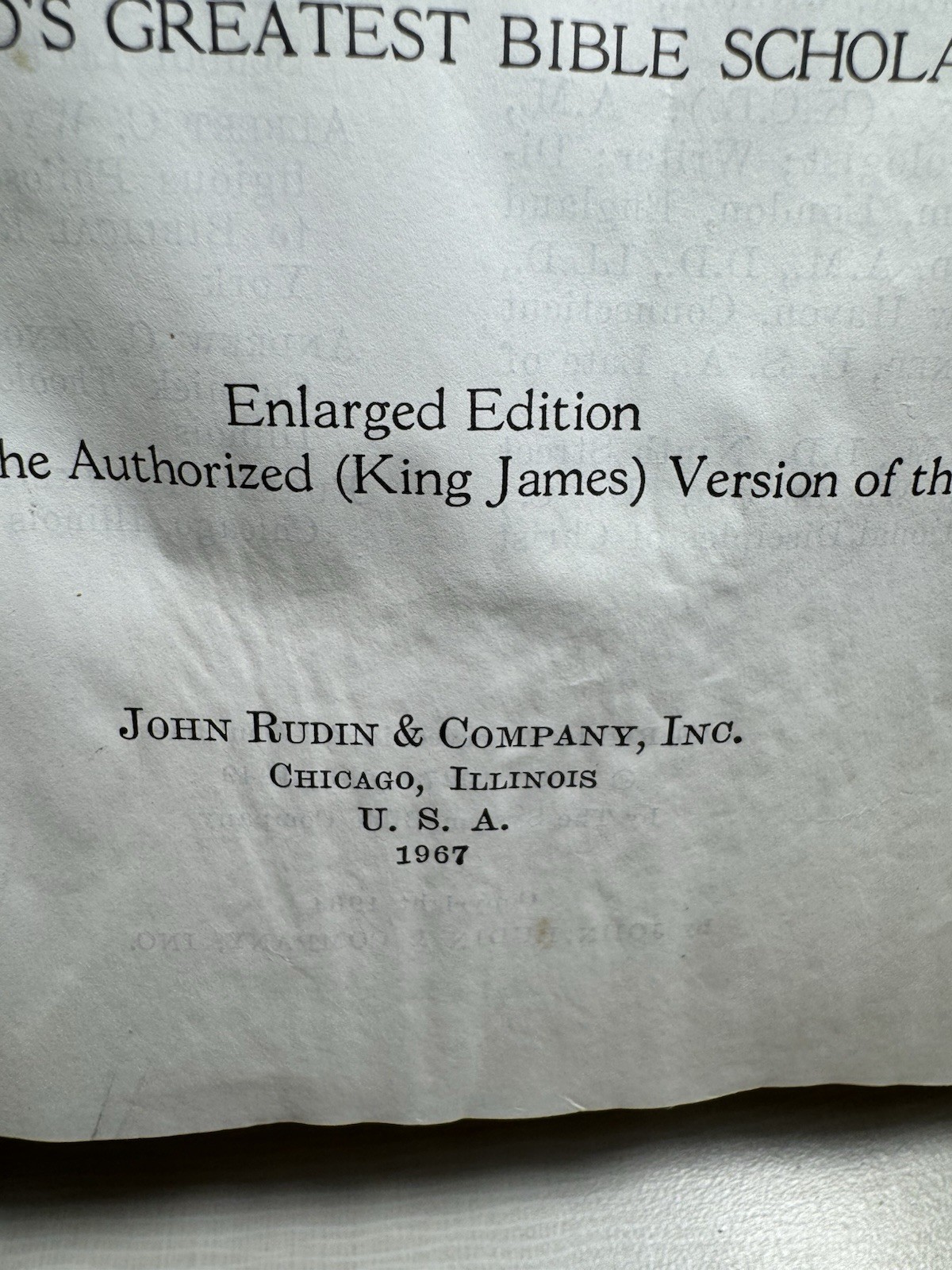 1967 System Bible Study Enlarged Edition KJV John Rudin Chicago HC