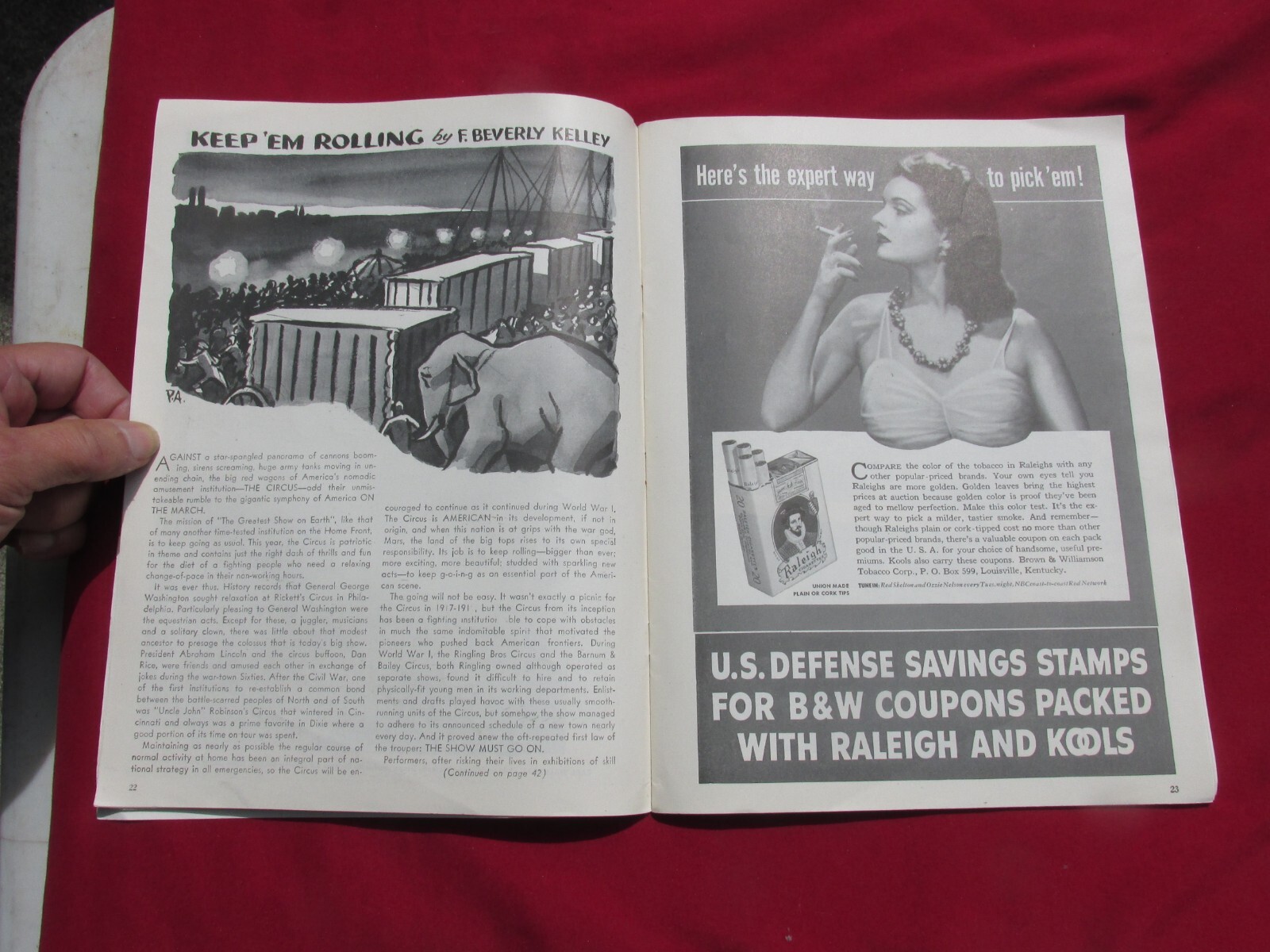 Ringling Bros. Barnum & Bailey Circus Magazine 1942 Peter Arno Art Original