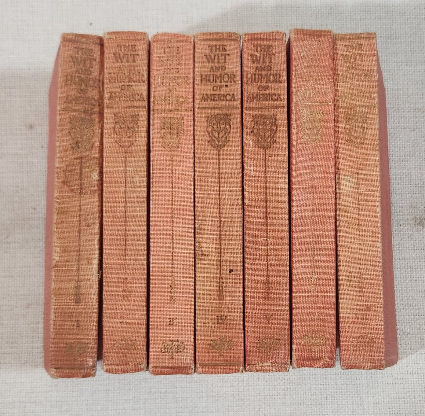 The Wit and Humor of America Book Set Funk & Wagnalls from 1911 Set of 7