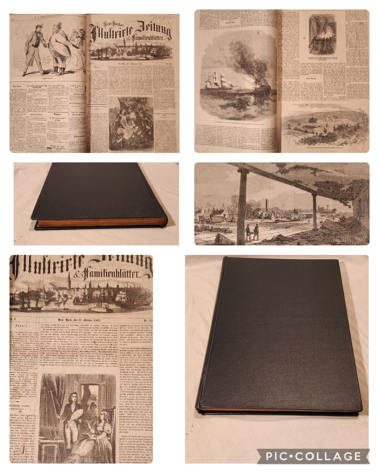 Rare Civil War German American New-Yorker Newspaper Book Like Harper’s Weekly