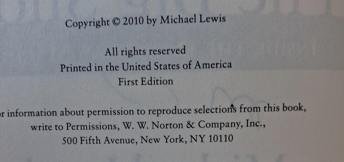Signed First Edition The Big Short Michael Lewis 2010 HC DJ Blind Side Moneyball