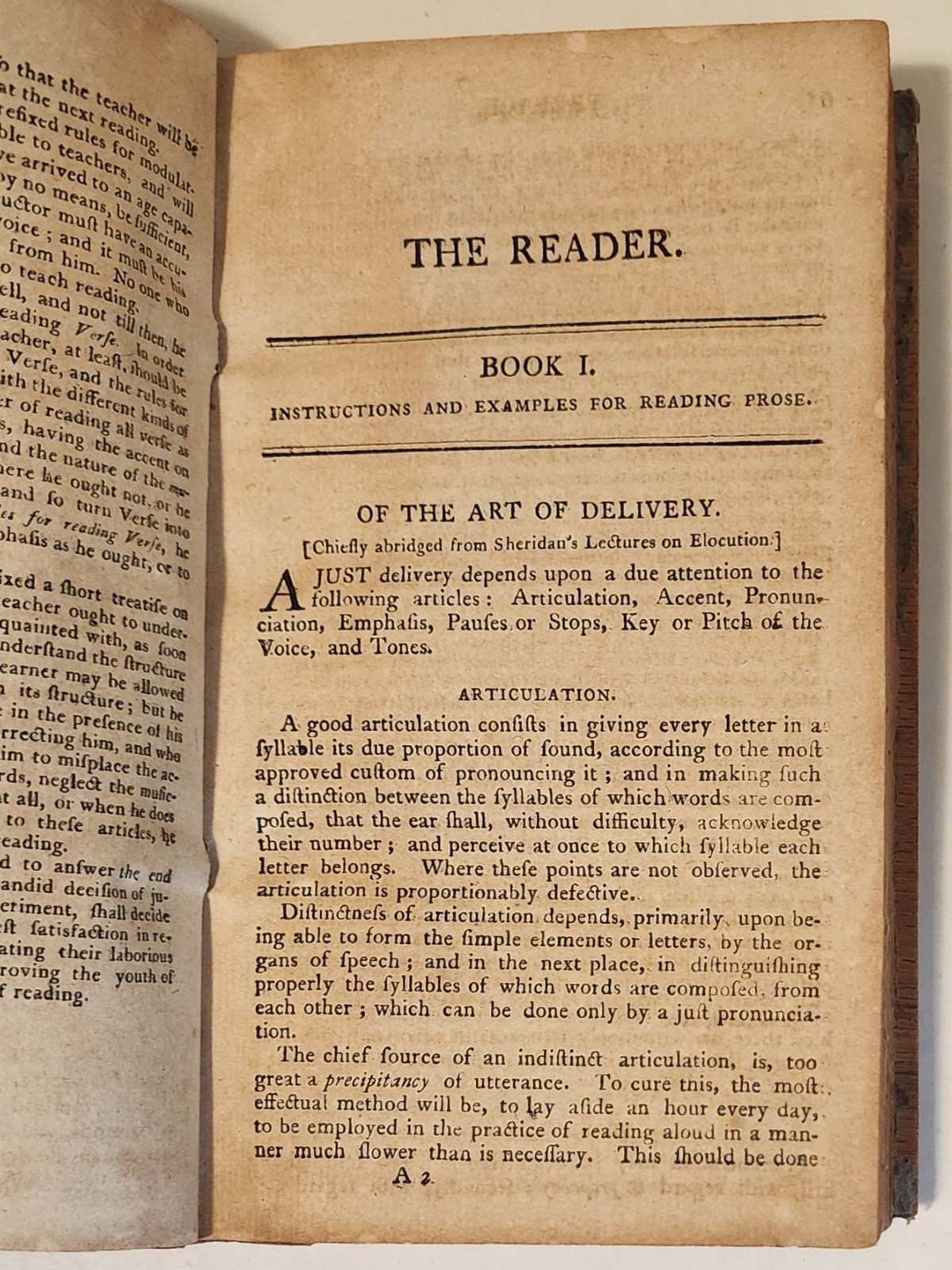 Abner Alden: The Reader…. Boston, 1808. Third edition. In original boards.