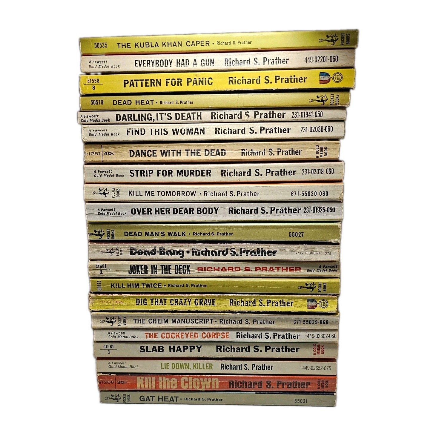 Richard S. Prather Shell Scott Vintage Lot of 21 Paperback Mystery Books