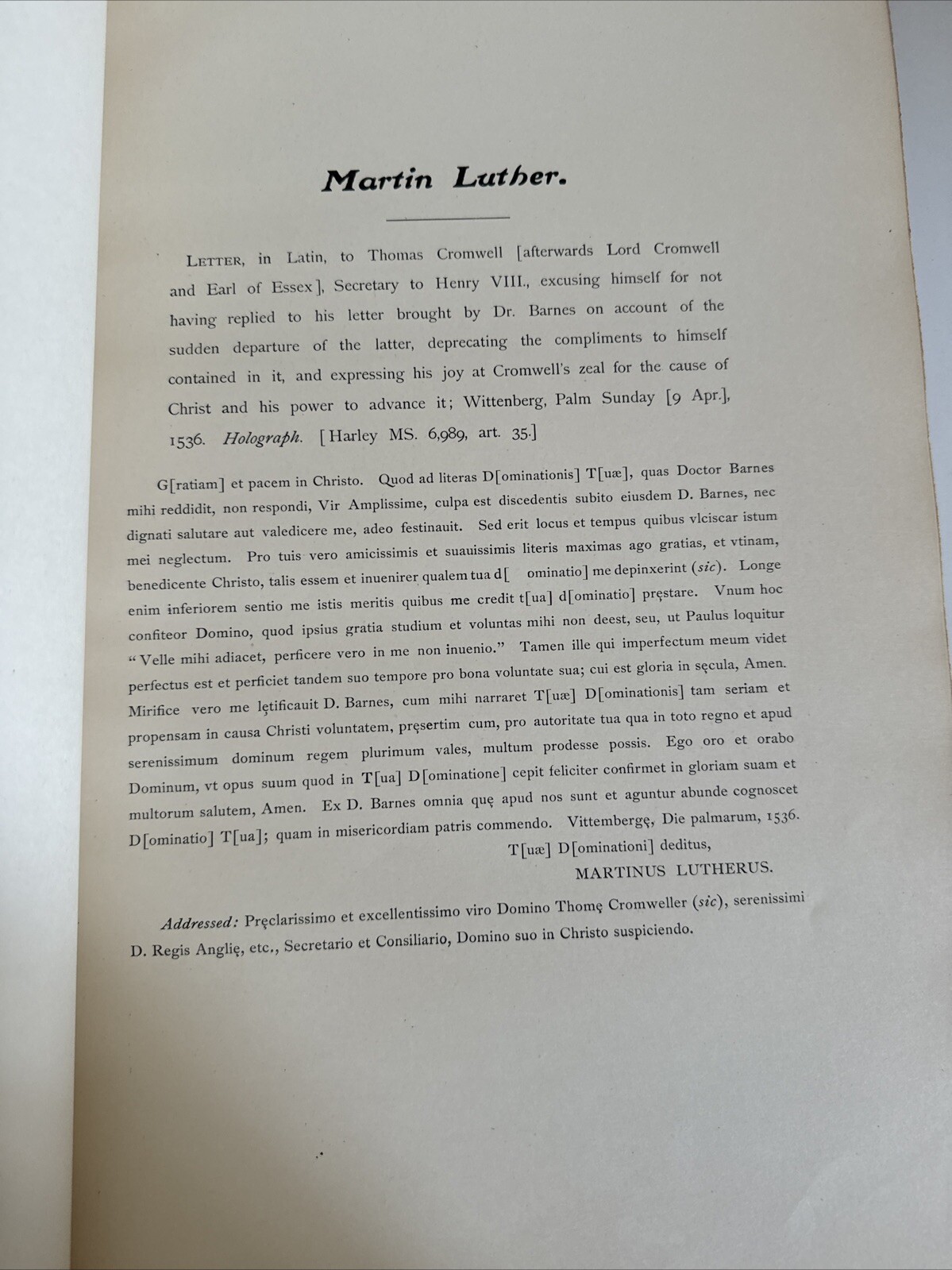 Universal Classic Manuscripts – Dunne – Bound Luther Browning Henry Early 1900s