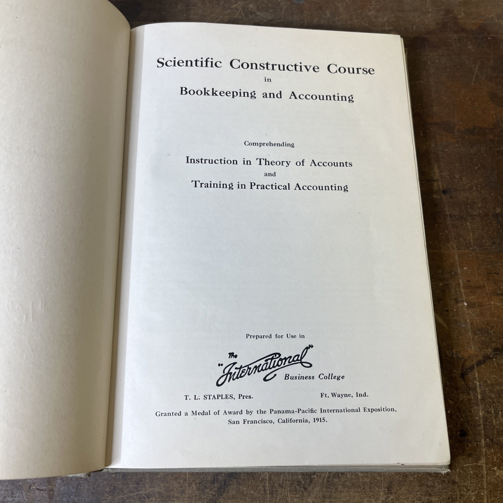 1918 Scientific Constructive Course In Bookkeeping & Accounting, Fort Wayne, IN