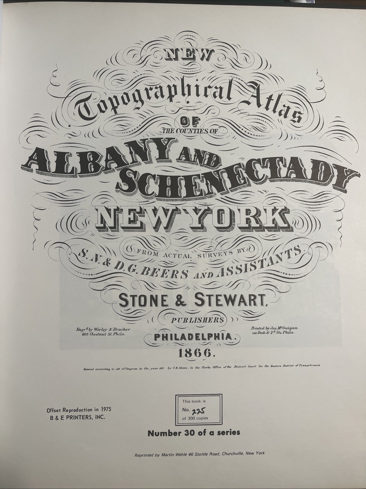 Topographical Atlas Of Albany & Schenectady New York