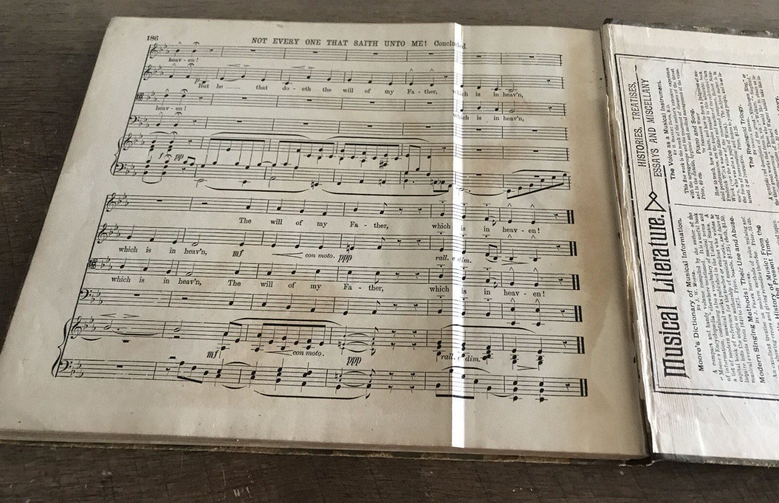 SECOND MOTETTE COLLECTION DUDLEY BUCK OLIVER DITSON 1871 RELIGIOUS MUSIC SONGS